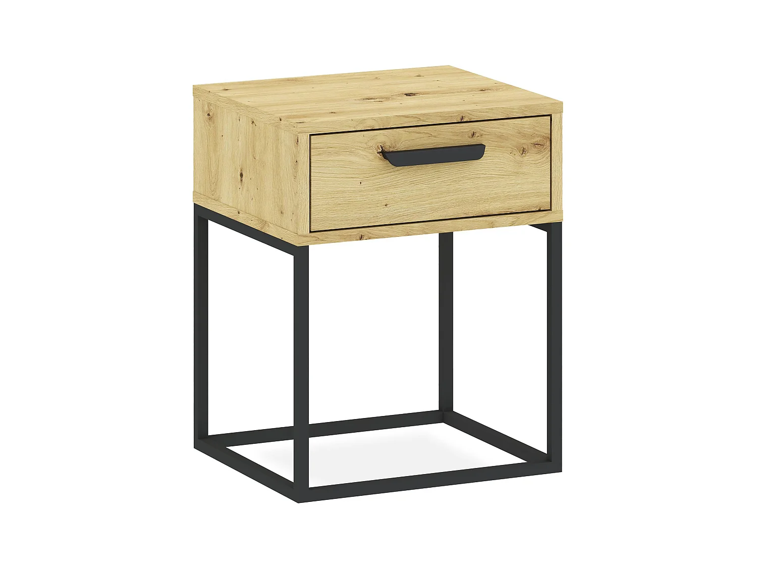 Table de chevet RECTUS couleur naturelle claire, dimensions 39x52x40 cm, style élégant