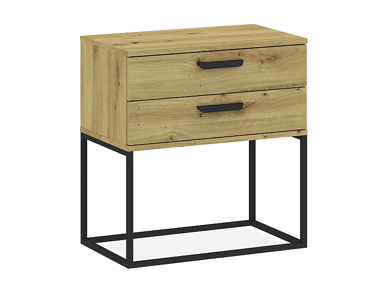 Nachttisch RECTUS naturfarben hell, Maße 39x65x60 cm, natürliches Design