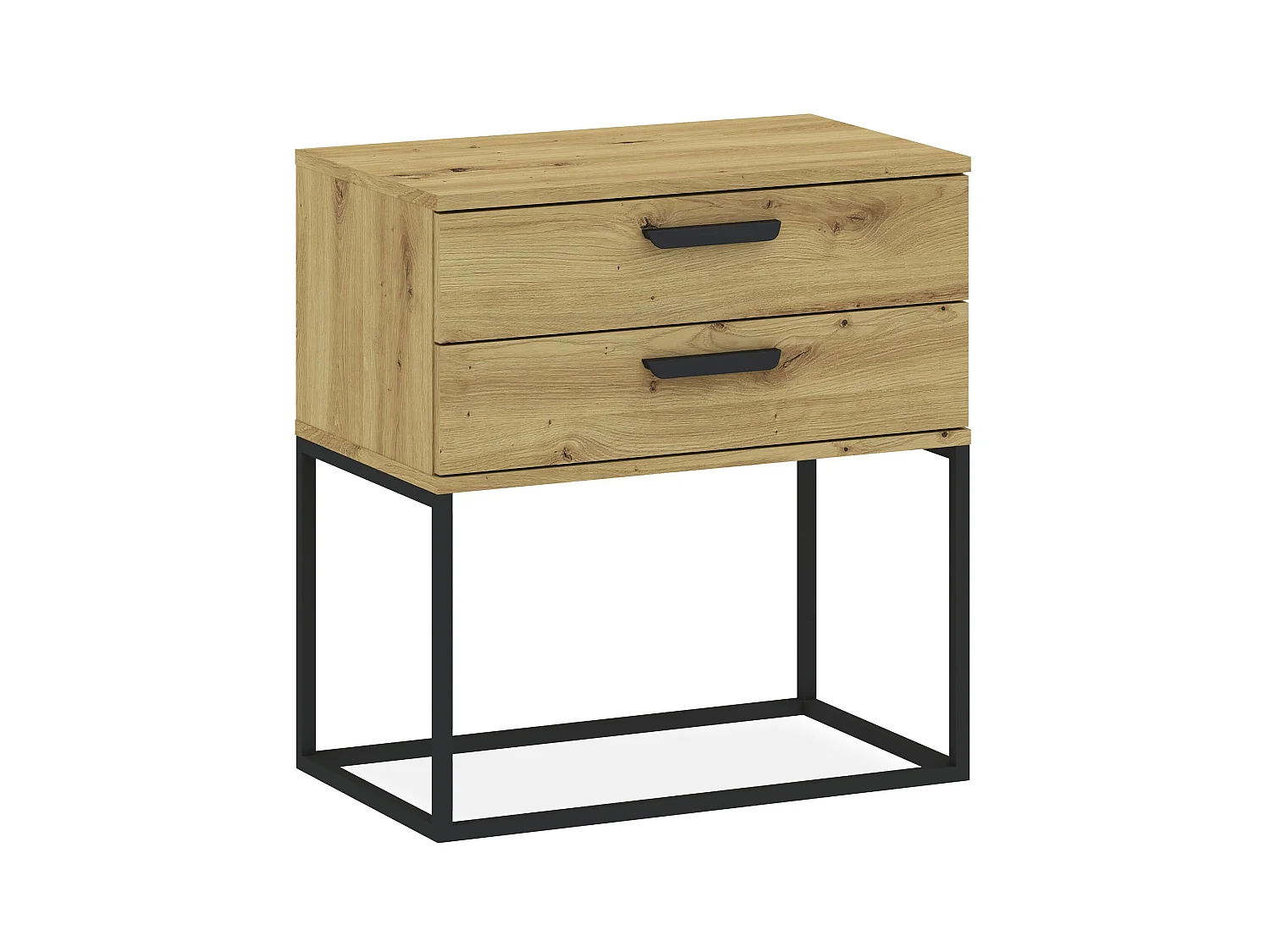 Table de chevet RECTUS couleur naturelle claire, dimensions 39x65x60 cm, design naturel