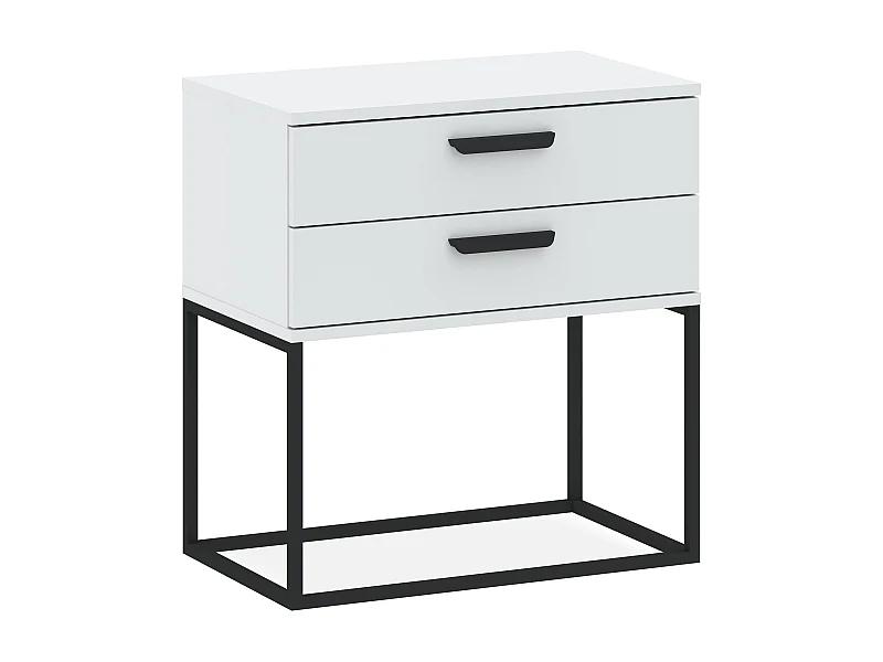 Nachttisch RECTUS weiß, Maße 39x65x60 cm, perfekt für Stauraum