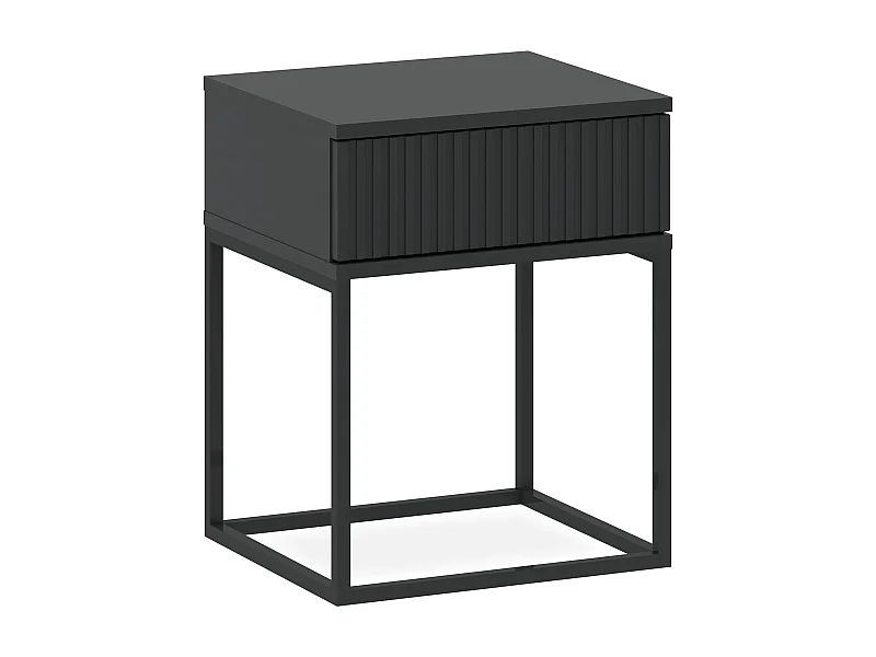Table de chevet RECTUS anthracite, dimensions 39x52x40 cm, design moderne