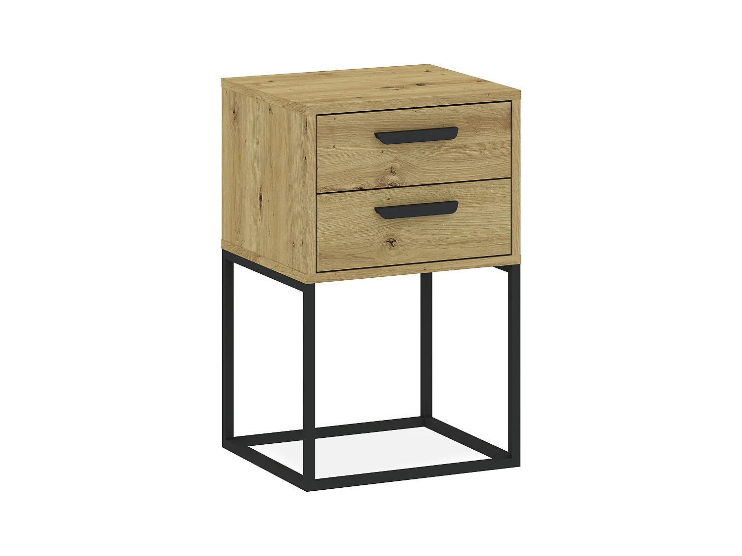 Table de chevet RECTUS couleur naturelle claire, dimensions 39x65x40 cm, style élégant