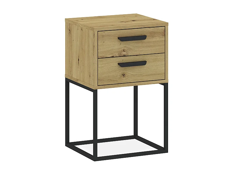 Table de chevet RECTUS couleur naturelle claire, dimensions 39x65x40 cm, style élégant