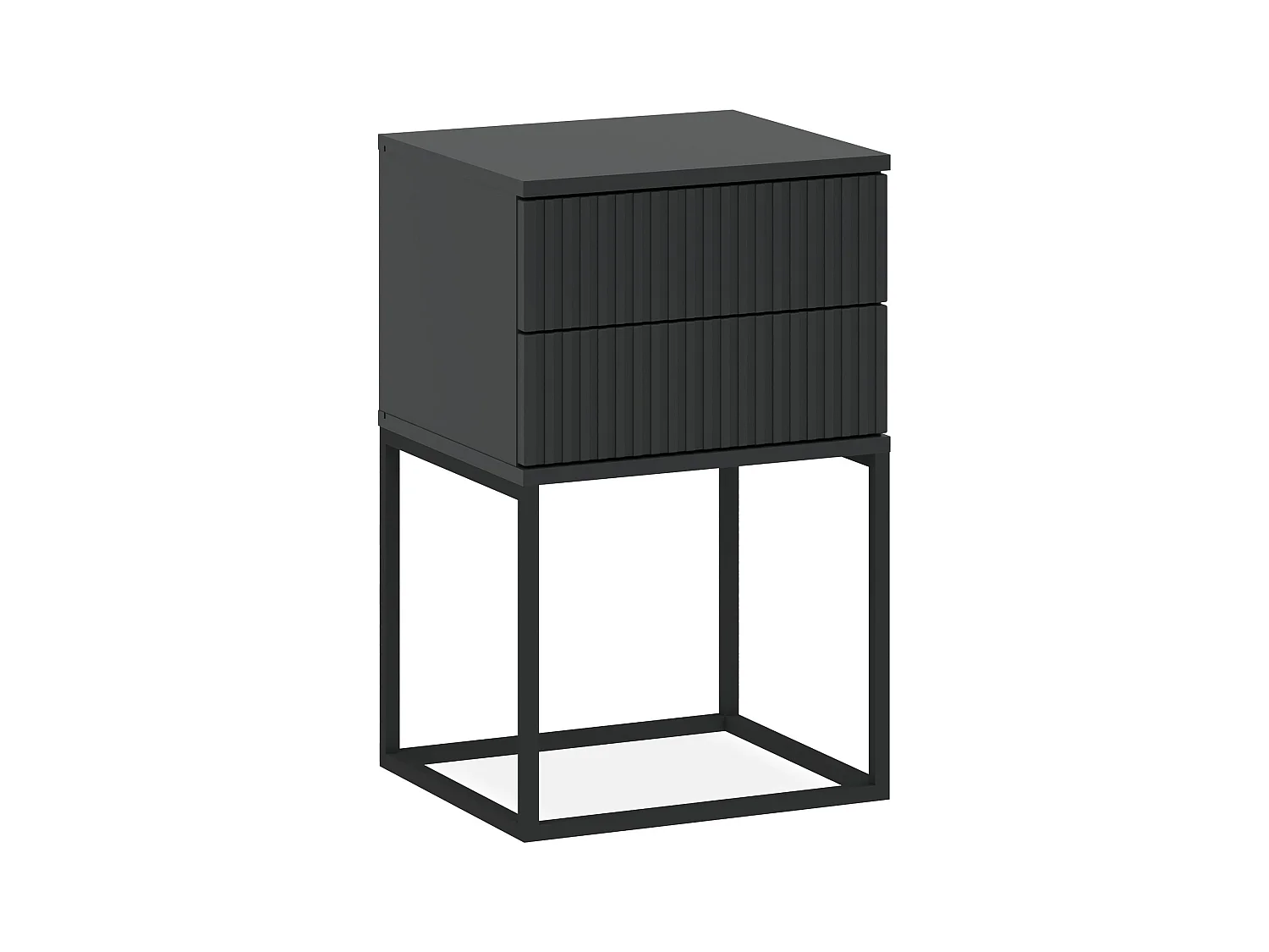 Nachttisch RECTUS anthrazitgrau, Maße 39x65x40 cm, optimaler Komfort