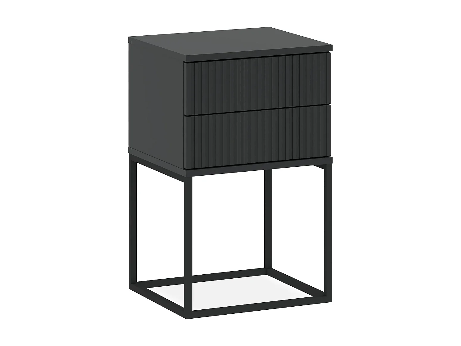 Nachttisch RECTUS anthrazitgrau, Maße 39x65x40 cm, optimaler Komfort