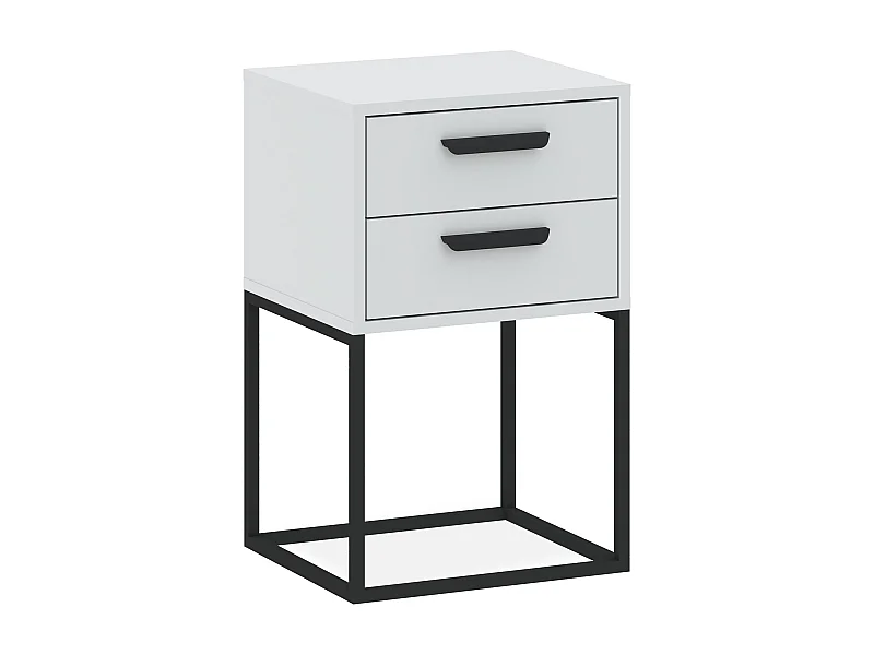 Nachttisch RECTUS weiß, Maße 39x65x40 cm, ideal für Schlafzimmer