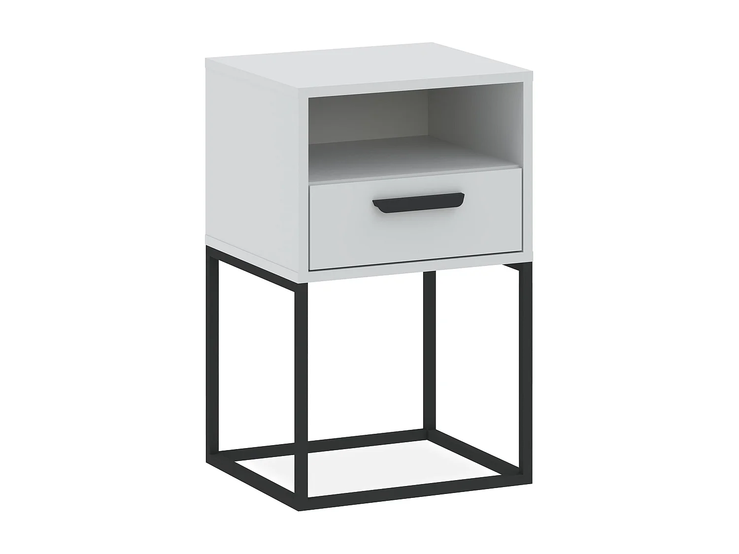 Nachttisch RECTUS weiß, Maße 39x65x40 cm, ideal für Schlafzimmer