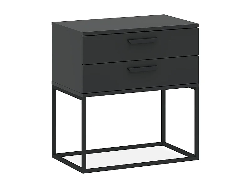 Table de chevet RECTUS anthracite, dimensions 39x65x60 cm, grand confort