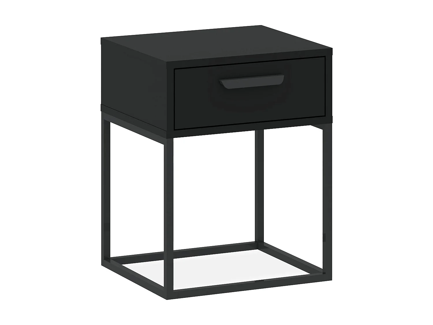 Nachttisch RECTUS schwarz, Maße 39x52x40 cm, zeitgemäßes Design