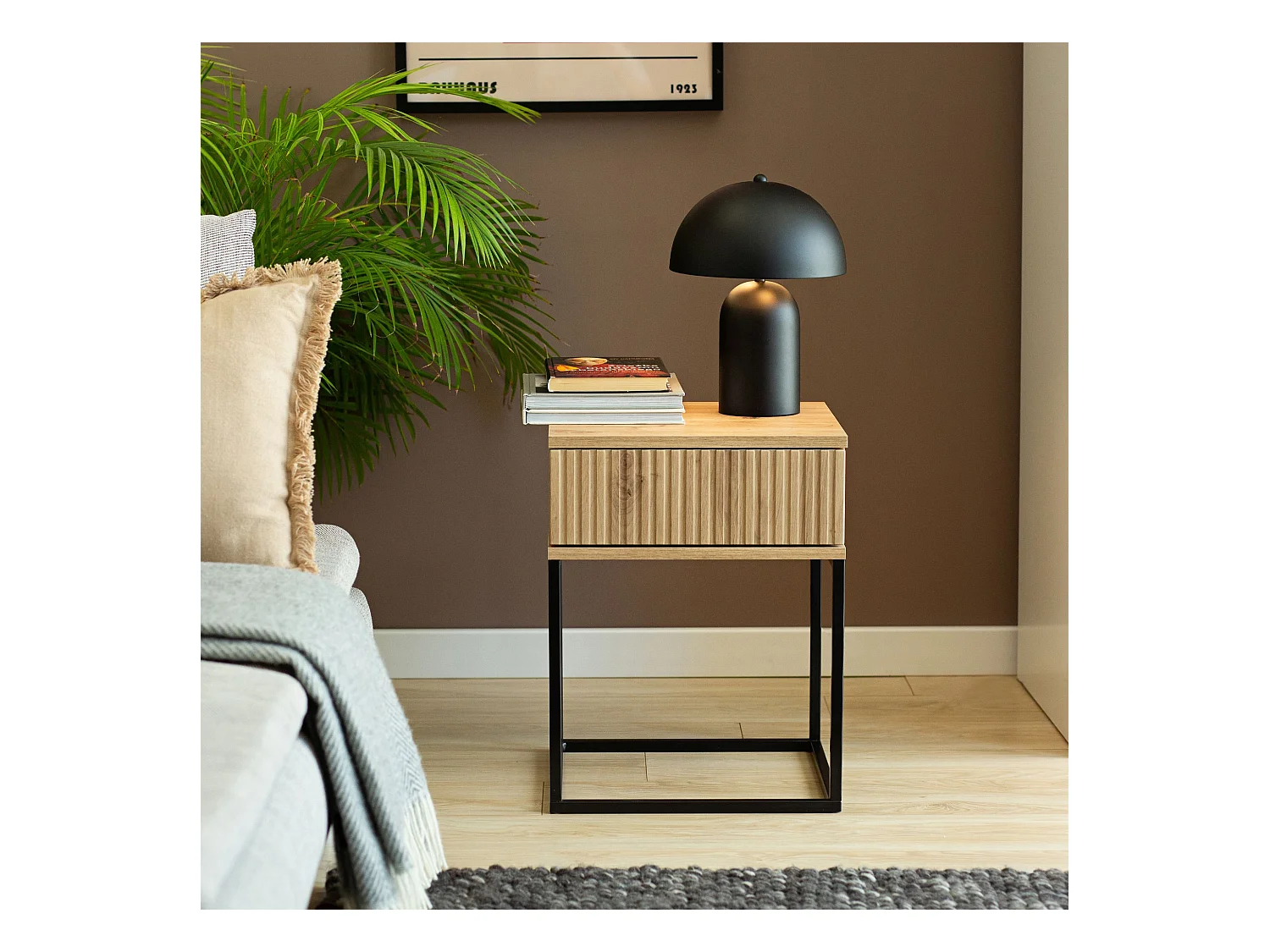 Nachttisch RECTUS 2er-Set naturfarben hell, Maße 39x52x40 cm, natürliches Design