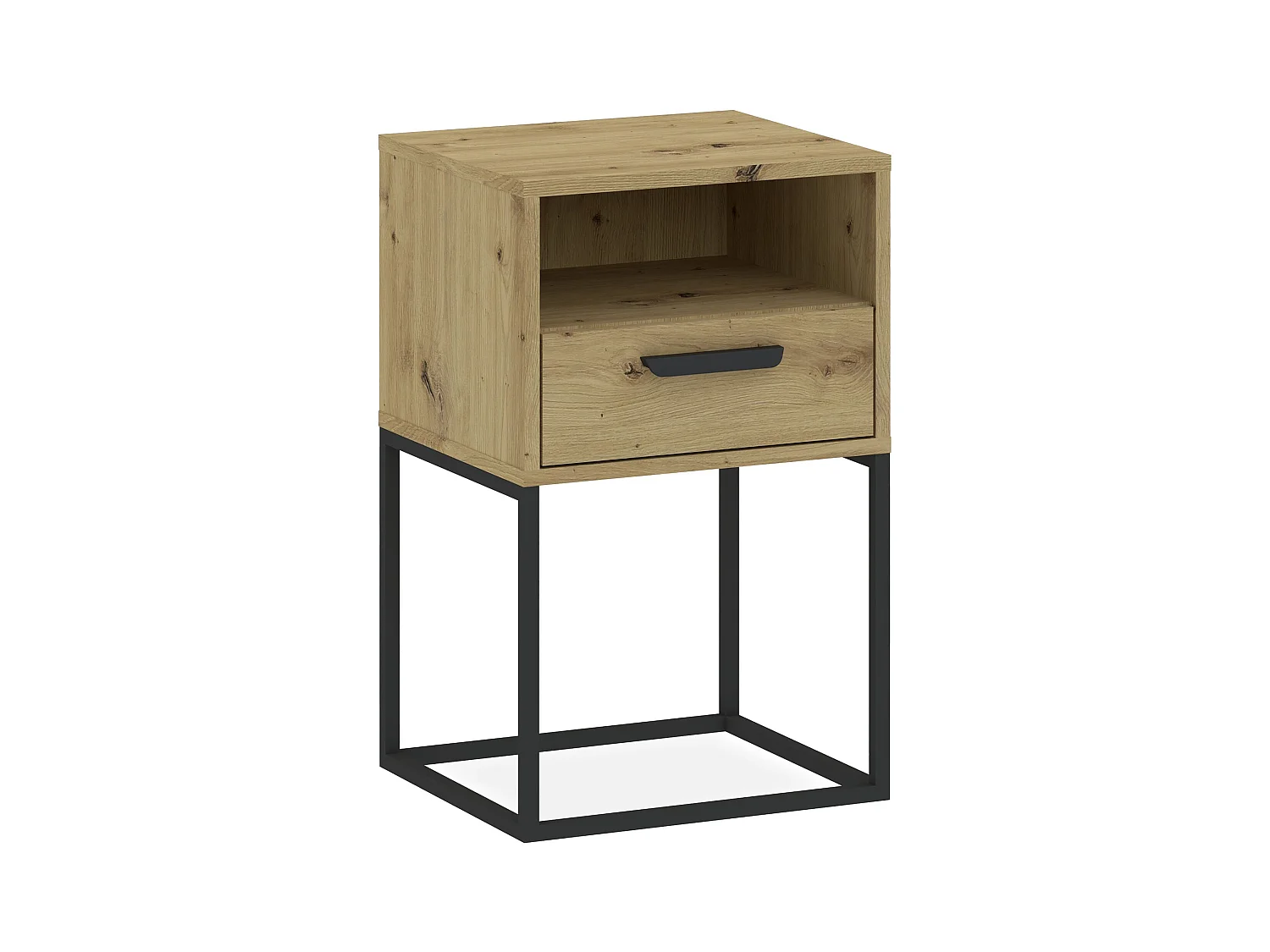 Table de chevet RECTUS couleur naturelle claire, dimensions 39x65x40 cm, style élégant