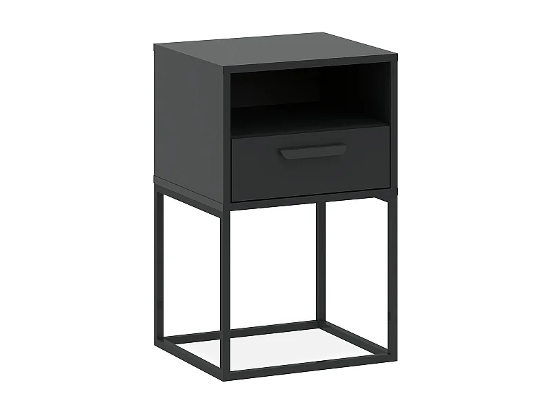 Nachttisch RECTUS anthrazitgrau, Maße 39x65x40 cm, modernes Design