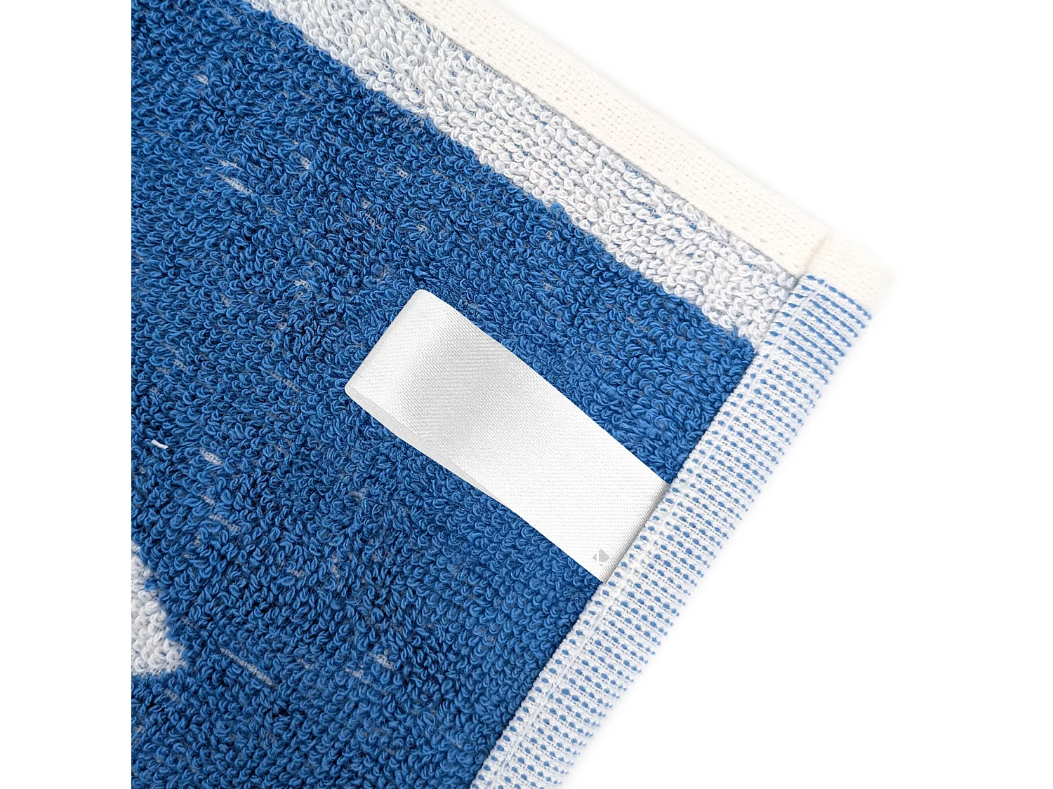 Lot de 2 torchons de cuisine éponge 50x50 cm collection MARIS bleu