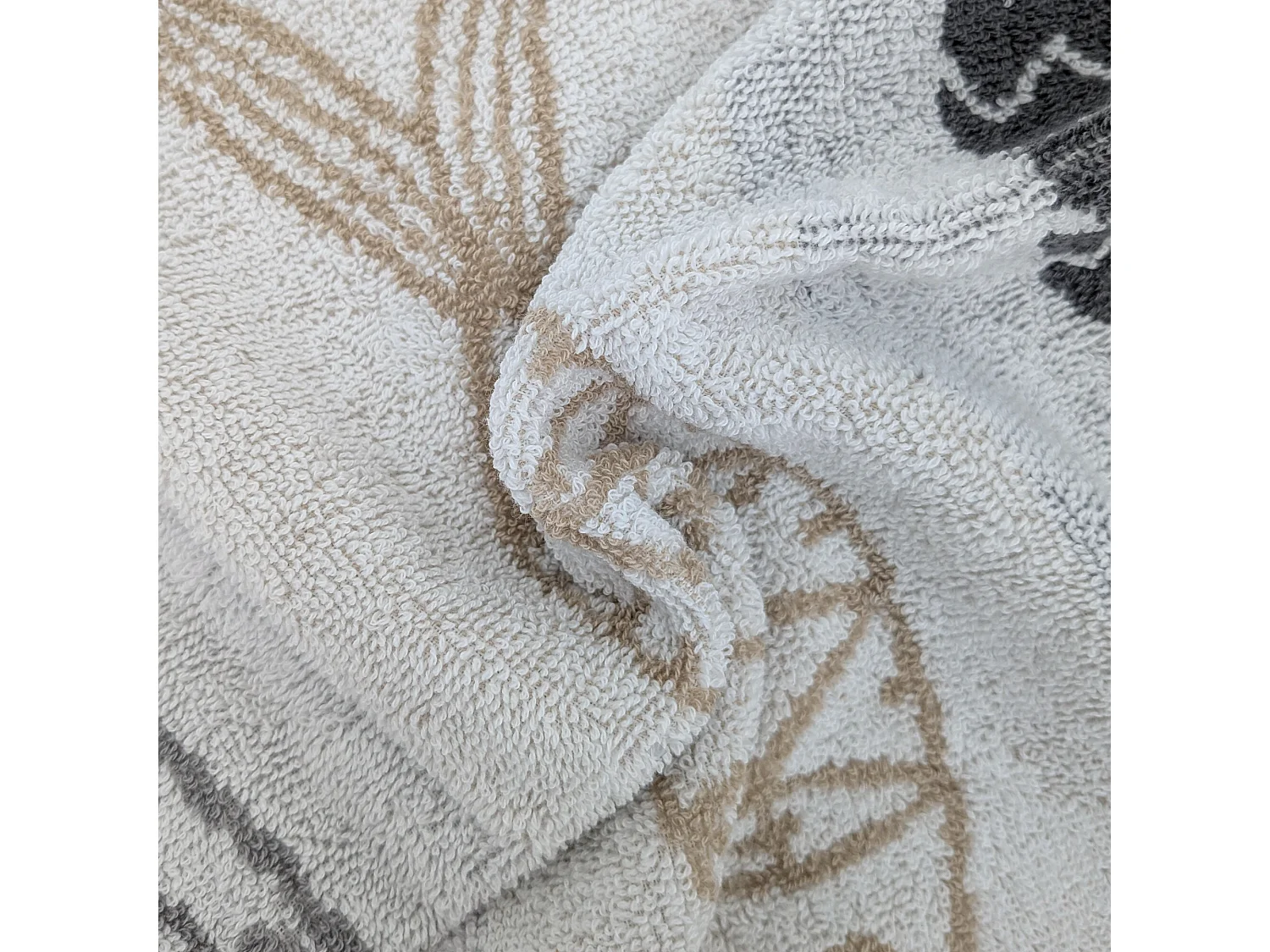 Lot de 2 torchons de cuisine éponge 50x50 cm collection MARIS gris