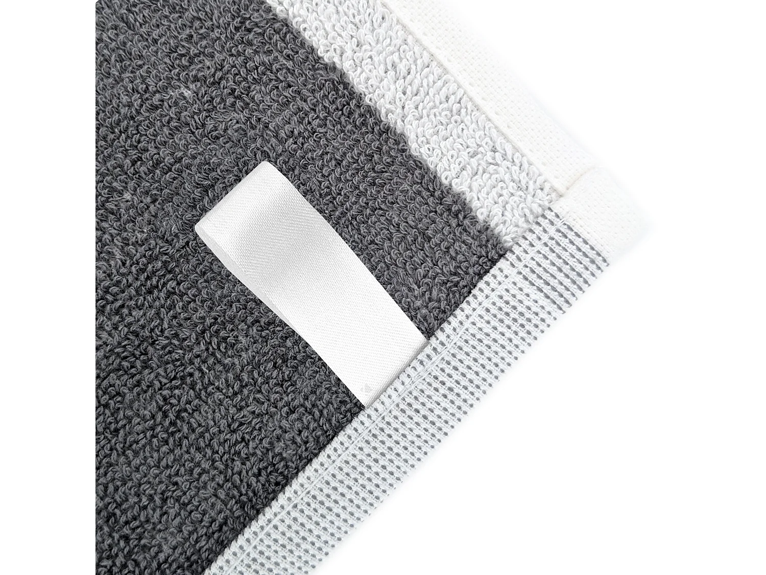 Lot de 2 torchons de cuisine éponge 50x50 cm collection MARIS gris