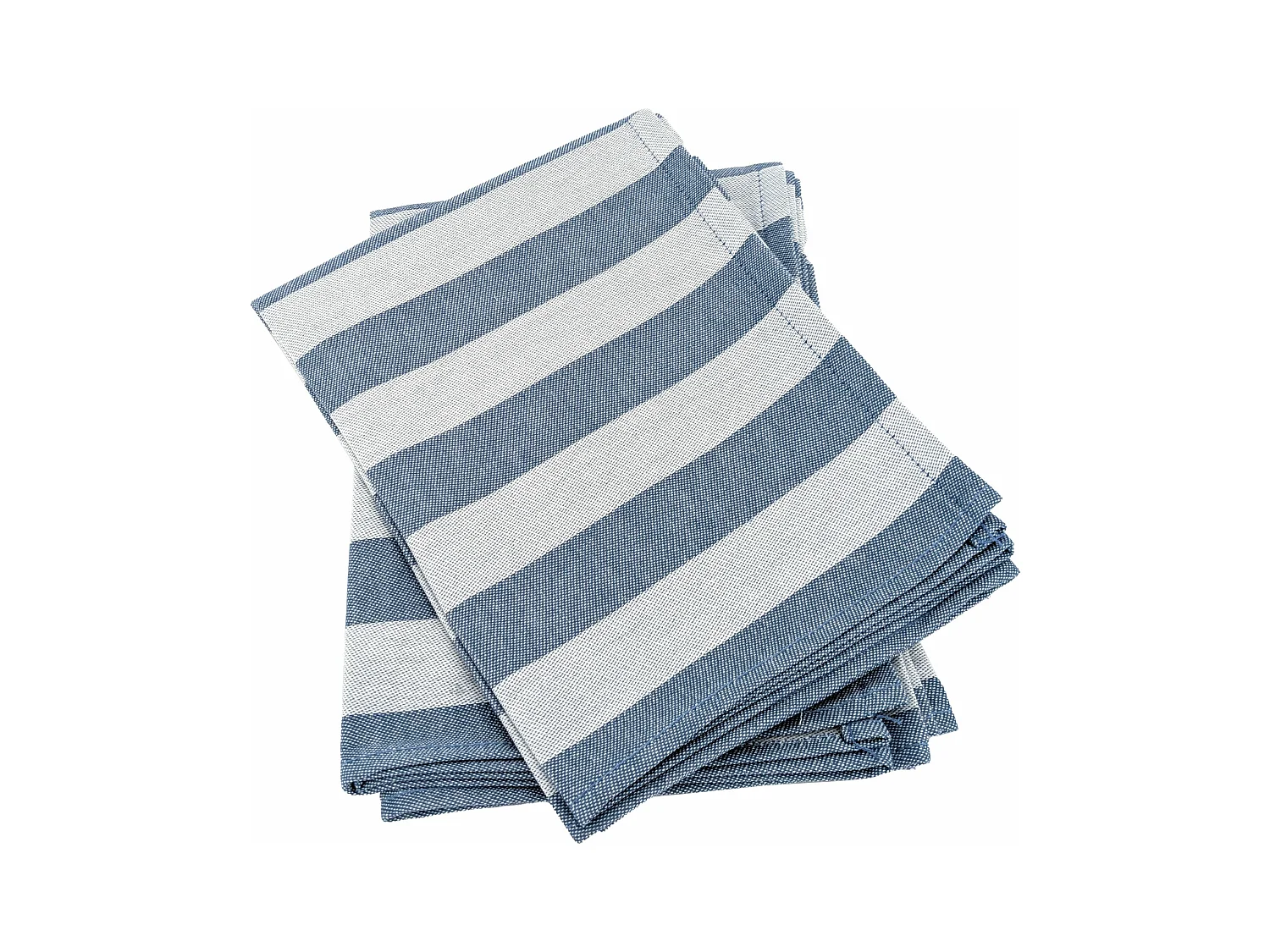 Lot de 2 torchons de cuisine toile 50x70 cm collection PAT EFFI bleu pacific