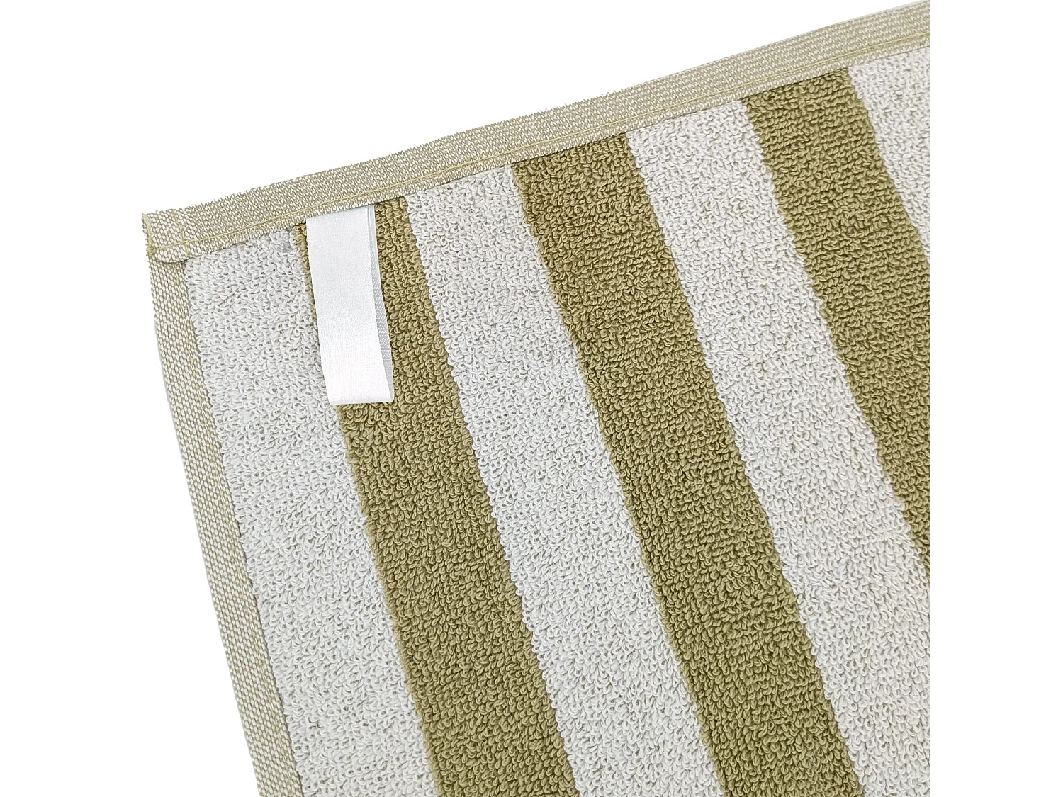 Lot de 2 torchons de cuisine éponge 50x50 cm collection PAT EFFI vert olive