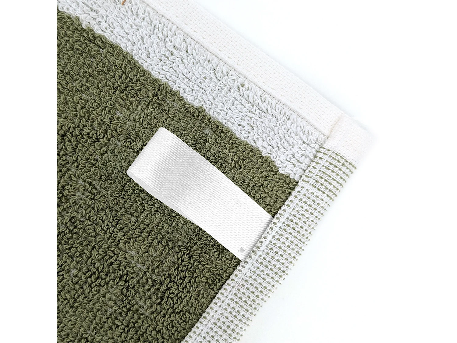 Lot de 2 torchons de cuisine éponge 50x50 cm collection MARIS vert