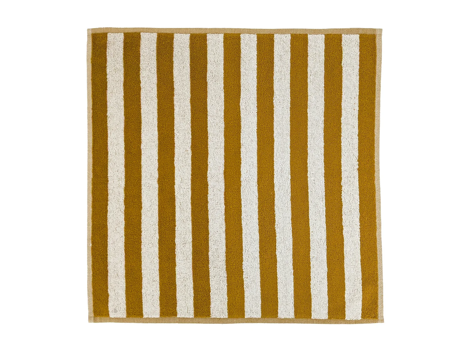 Lot de 2 torchons de cuisine éponge 50x50 cm collection PAT EFFI jaune mimbre