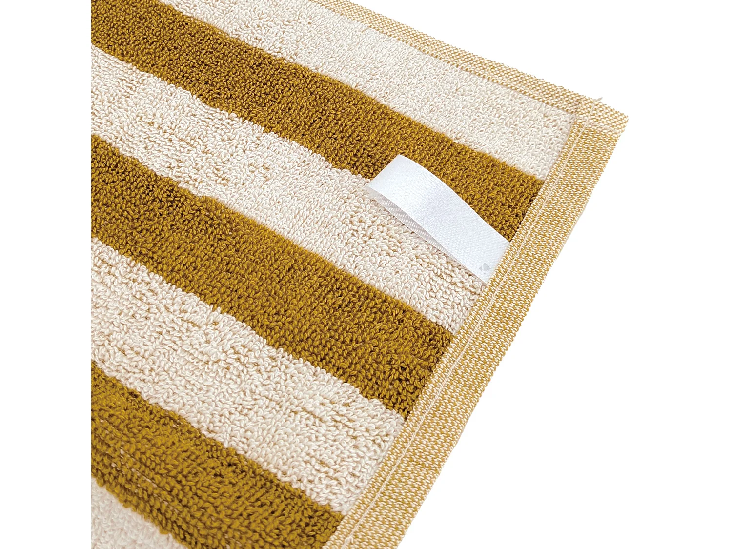 Lot de 2 torchons de cuisine éponge 50x50 cm collection PAT EFFI jaune mimbre