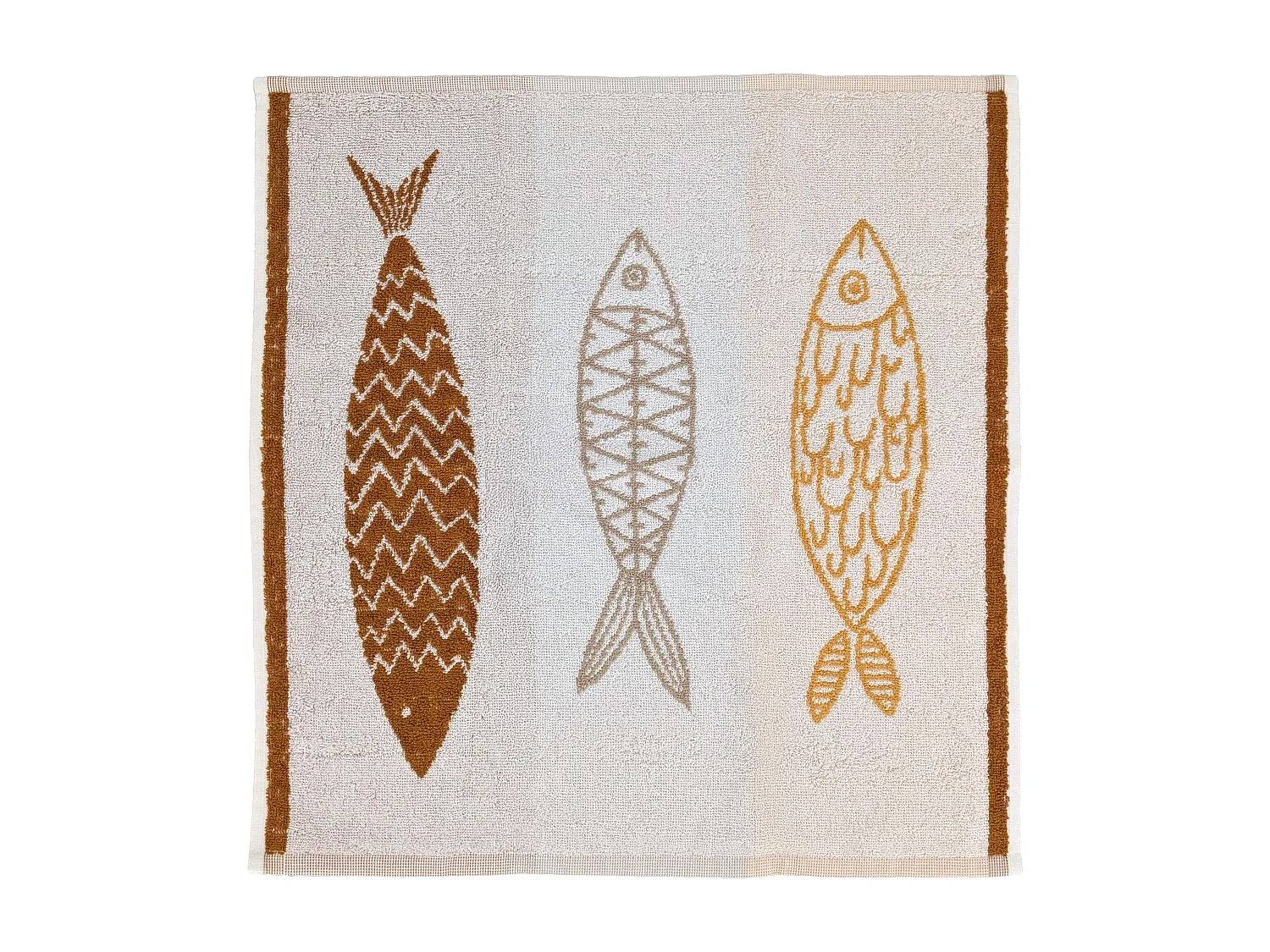 Lot de 2 torchons de cuisine éponge 50x50 cm collection MARIS jaune