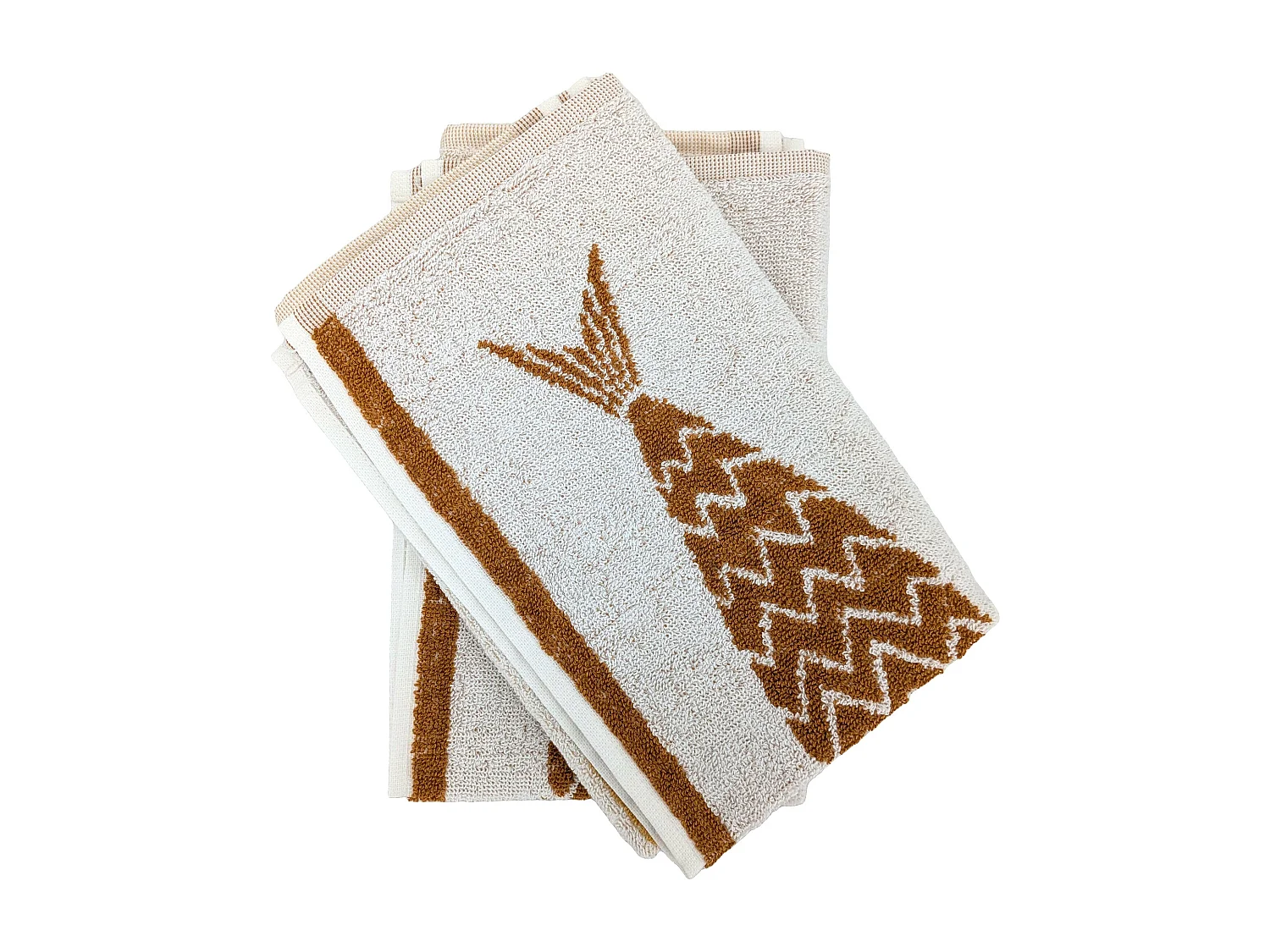 Lot de 2 torchons de cuisine éponge 50x50 cm collection MARIS jaune