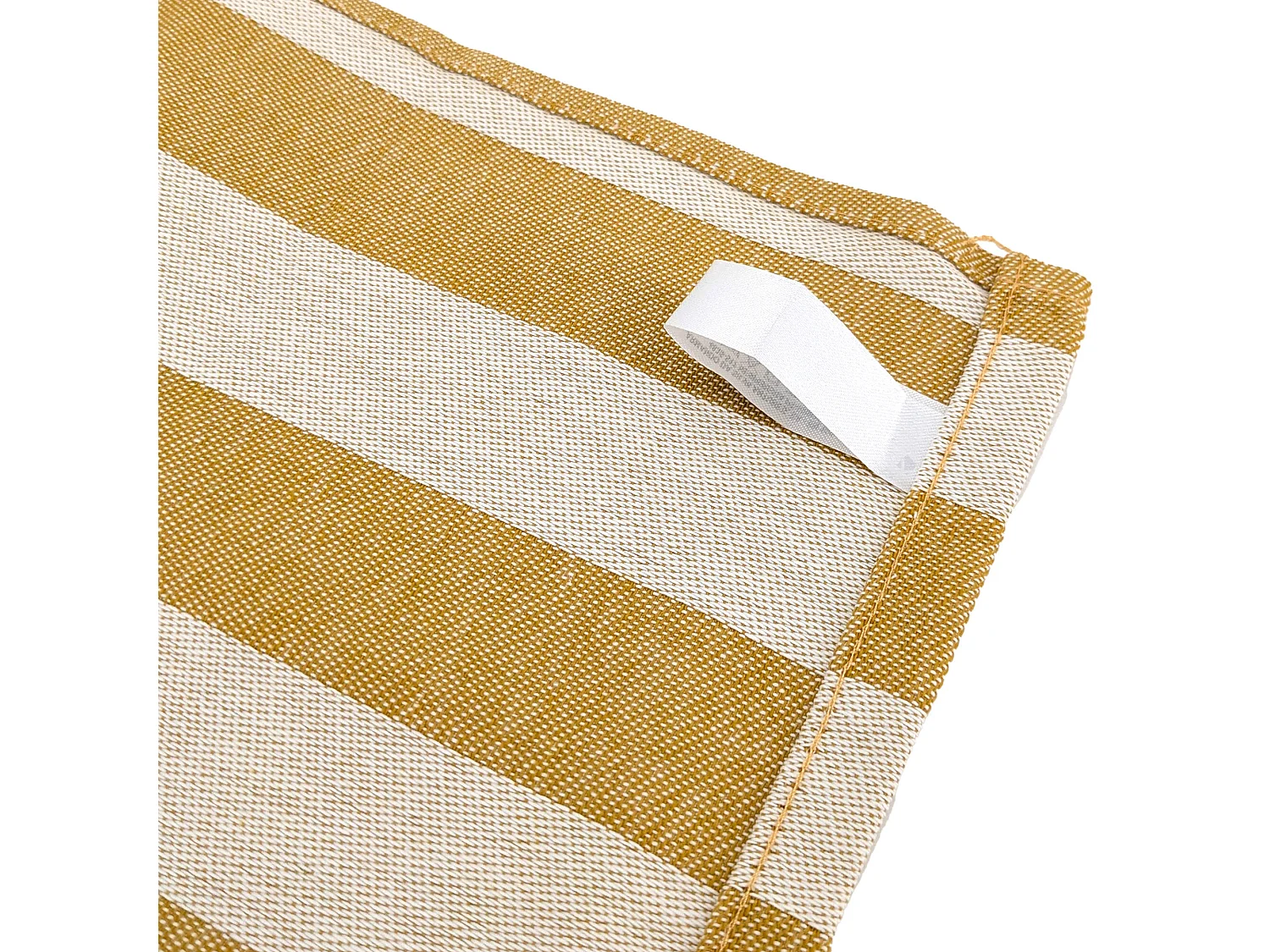 Lot de 2 torchons de cuisine toile 50x70 cm collection PAT EFFI jaune mimbre