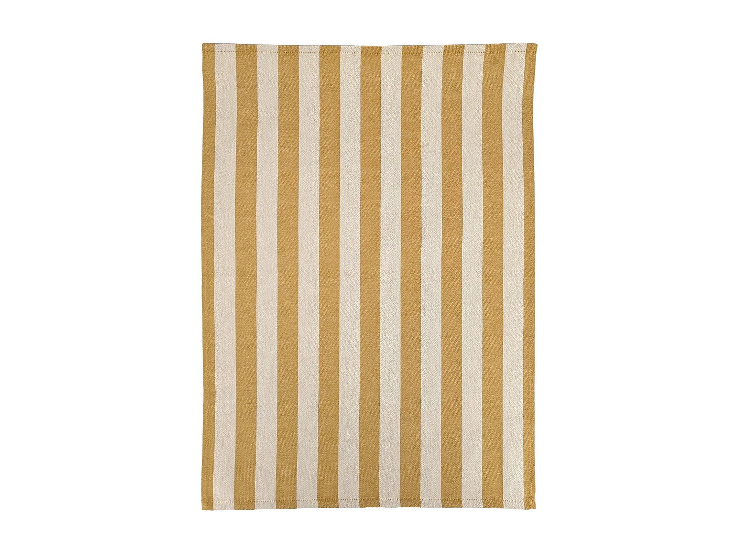 Lot de 2 torchons de cuisine toile 50x70 cm collection PAT EFFI jaune mimbre