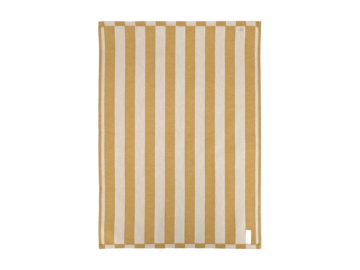 Lot de 2 torchons de cuisine toile 50x70 cm collection PAT EFFI jaune mimbre