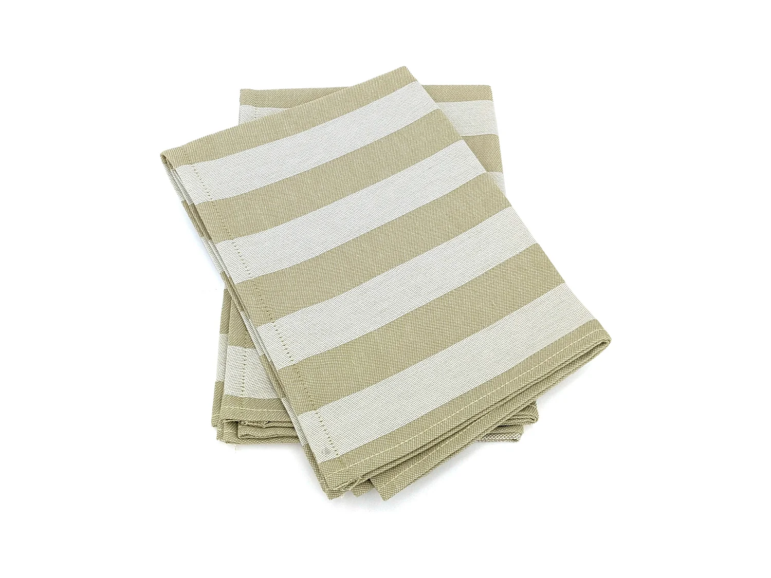 Lot de 2 torchons de cuisine toile 50x70 cm collection PAT EFFI vert olive