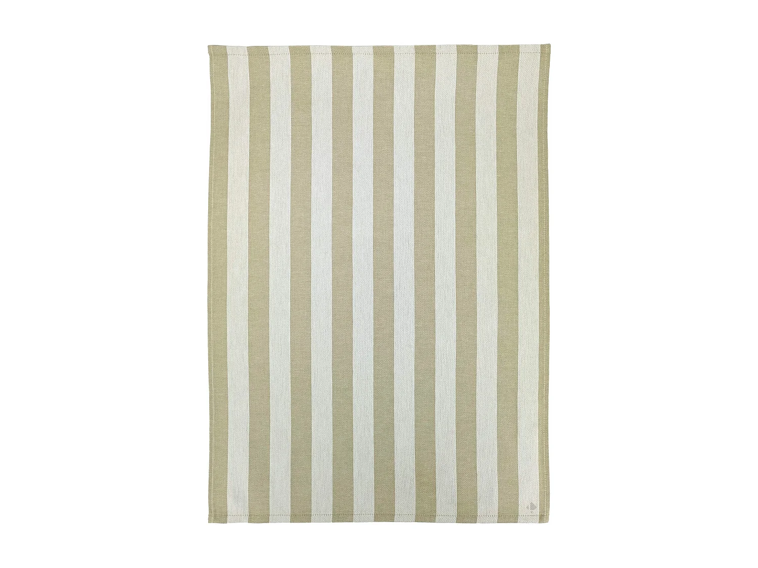 Lot de 2 torchons de cuisine toile 50x70 cm collection PAT EFFI vert olive