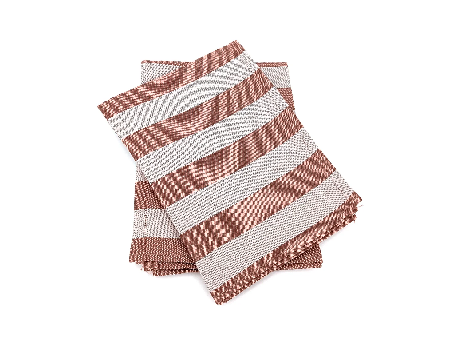 Lot de 2 torchons de cuisine toile 50x70 cm collection PAT EFFI marron country