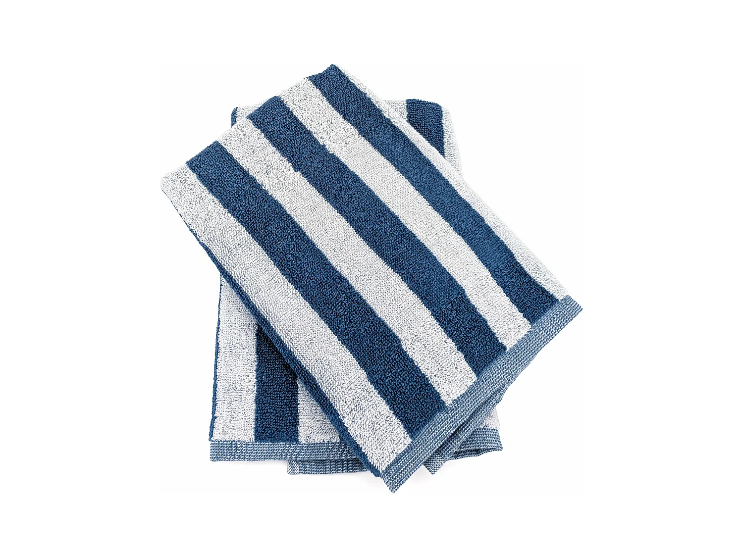 Lot de 2 torchons de cuisine éponge 50x50 cm collection PAT EFFI bleu pacific