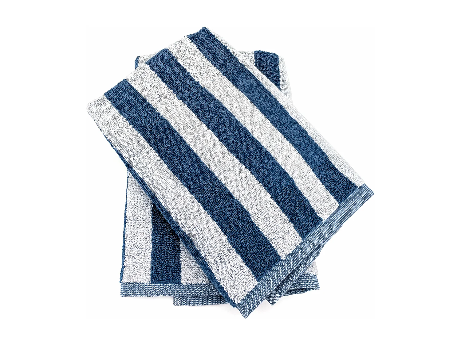 Lot de 2 torchons de cuisine éponge 50x50 cm collection PAT EFFI bleu pacific