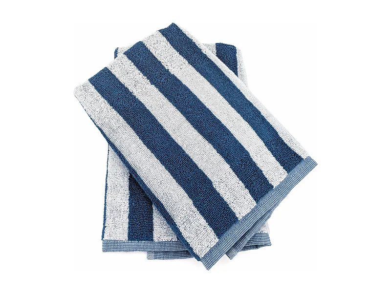 Lot de 2 torchons de cuisine éponge 50x50 cm collection PAT EFFI bleu pacific