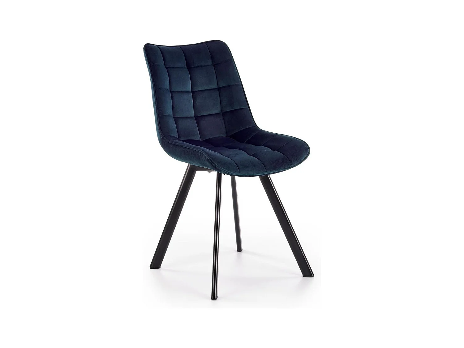 Sedia K332/fodera in velluto/Blu