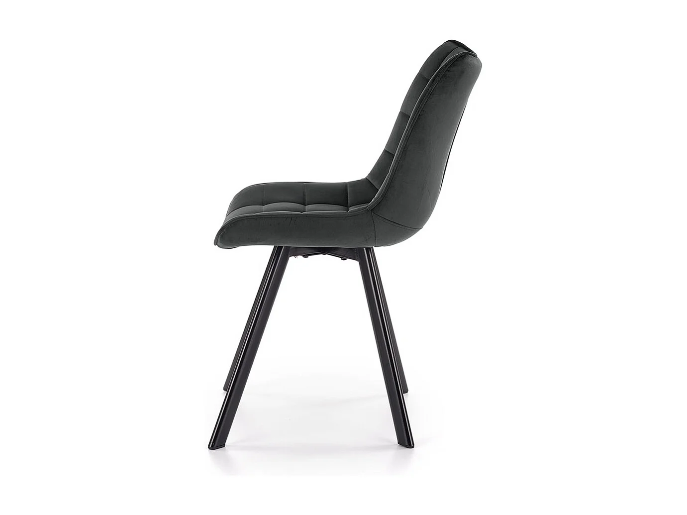 Stuhl K332/Samtstoffbezug/Grau