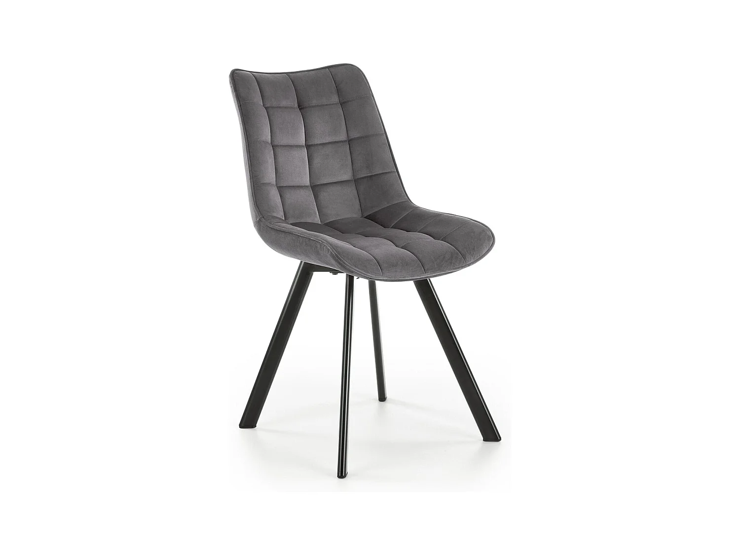 Sedia K332/fodera in velluto/Grigio