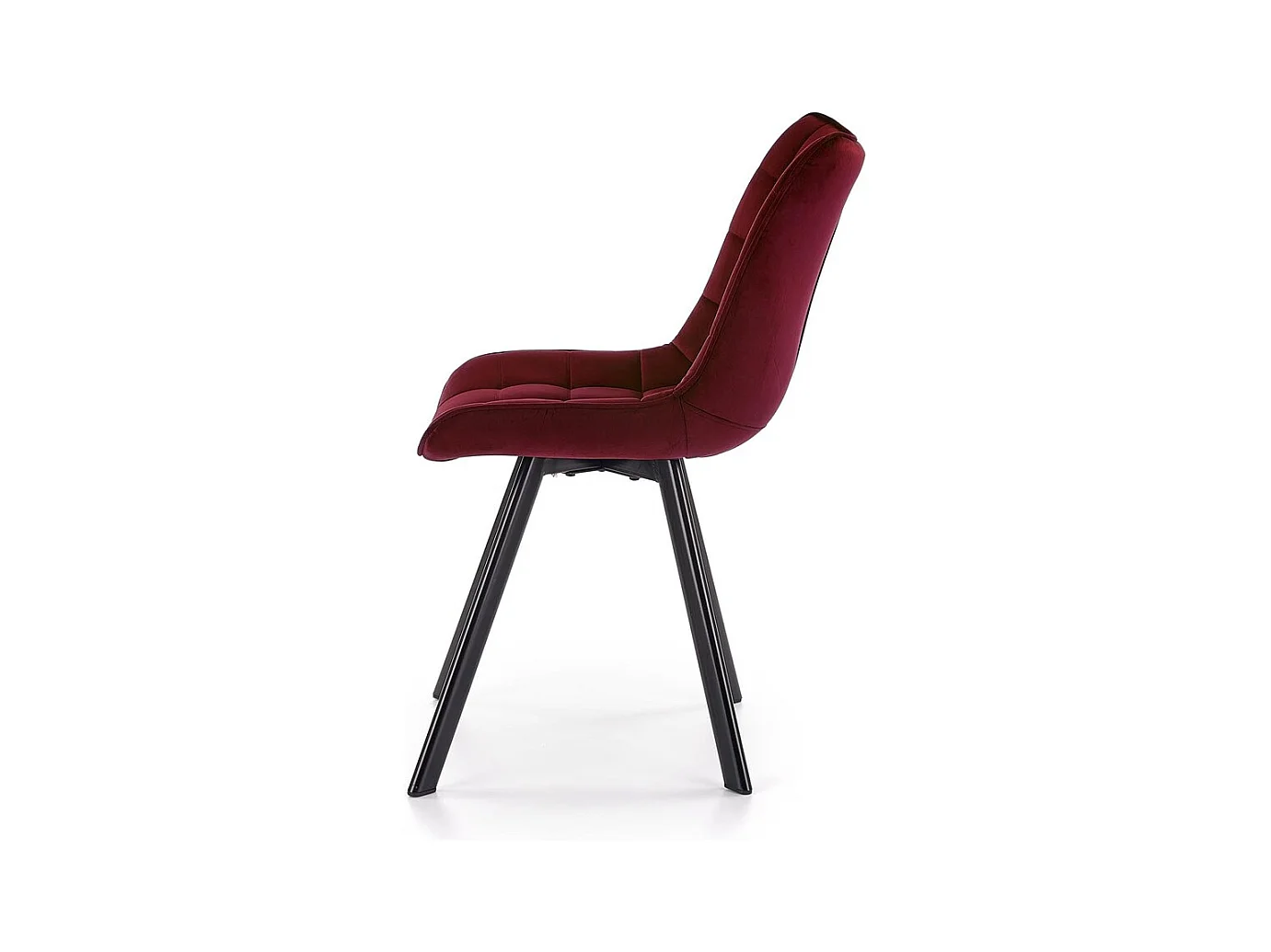 Stuhl K332/Samtstoffbezug/Bordeaux