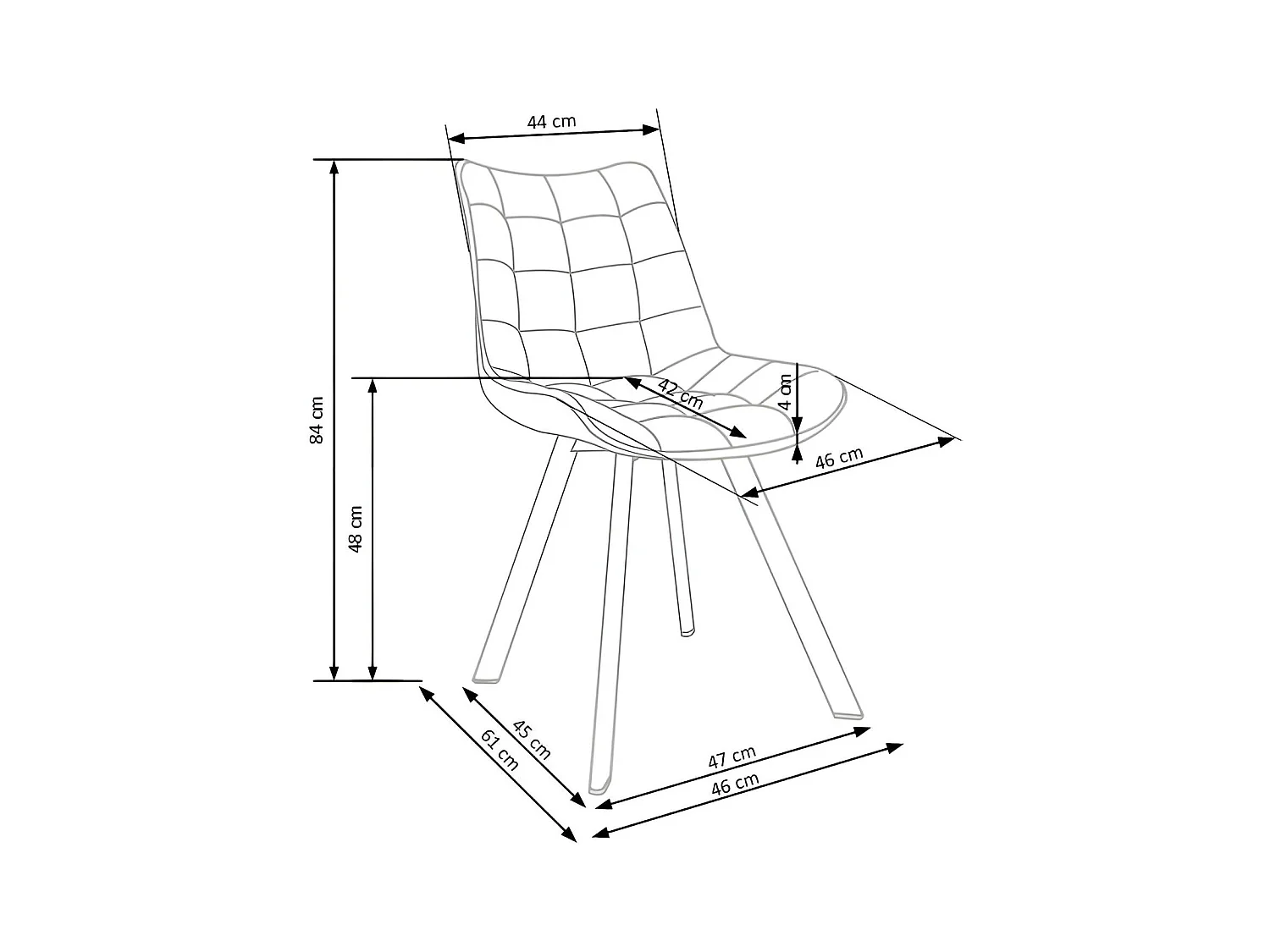 Stuhl K332/Samtstoffbezug/Bordeaux