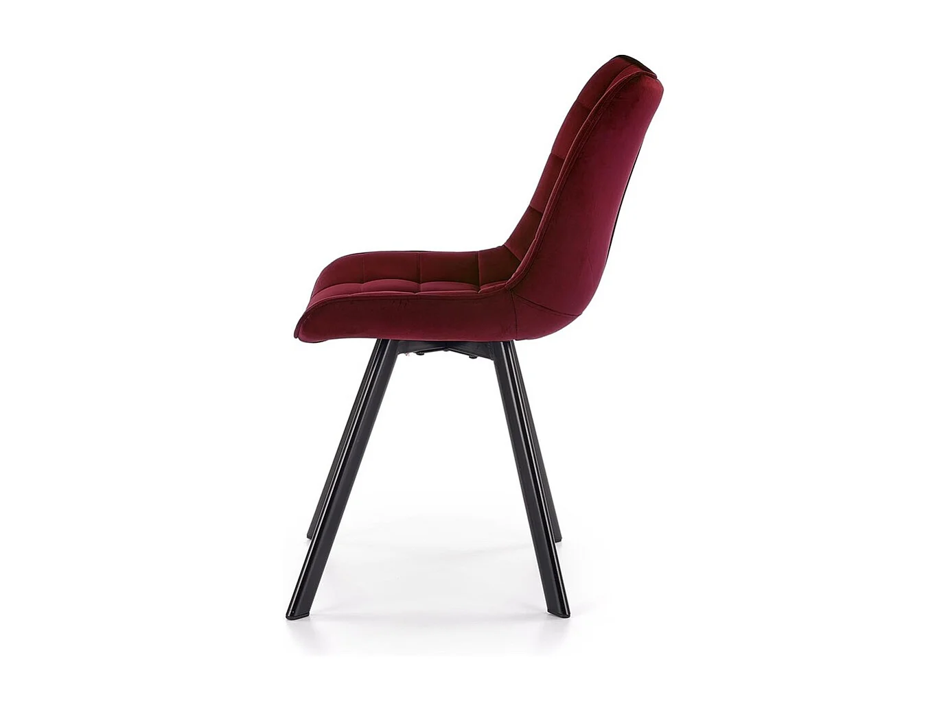 Stuhl K332/Samtstoffbezug/Bordeaux