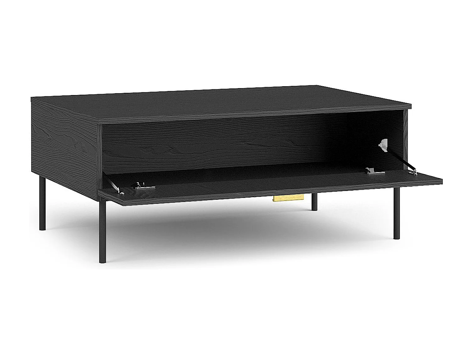 Table basse VIDIS noir, dimensions 100x42x66 cm, parfait pour salons