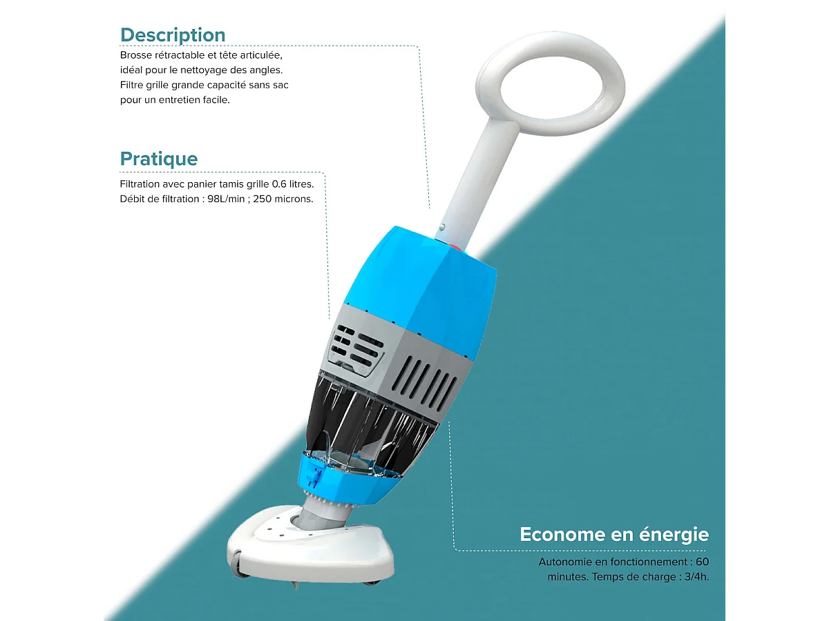 Orca Robot aspirateur sans fil sur batterie pour piscine - 107476