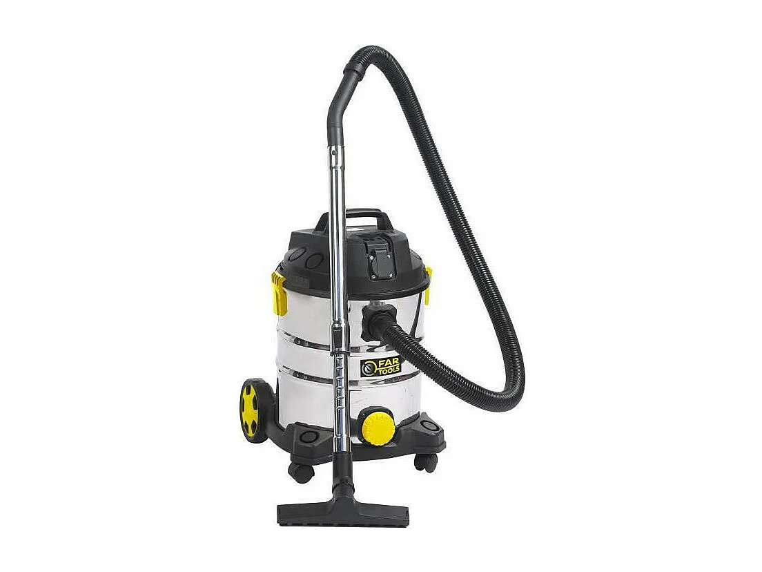Aspiradora de agua y polvo FARTOOLS PRO NET-UP25IB 1400W cuba inox 25L con accesorios completos