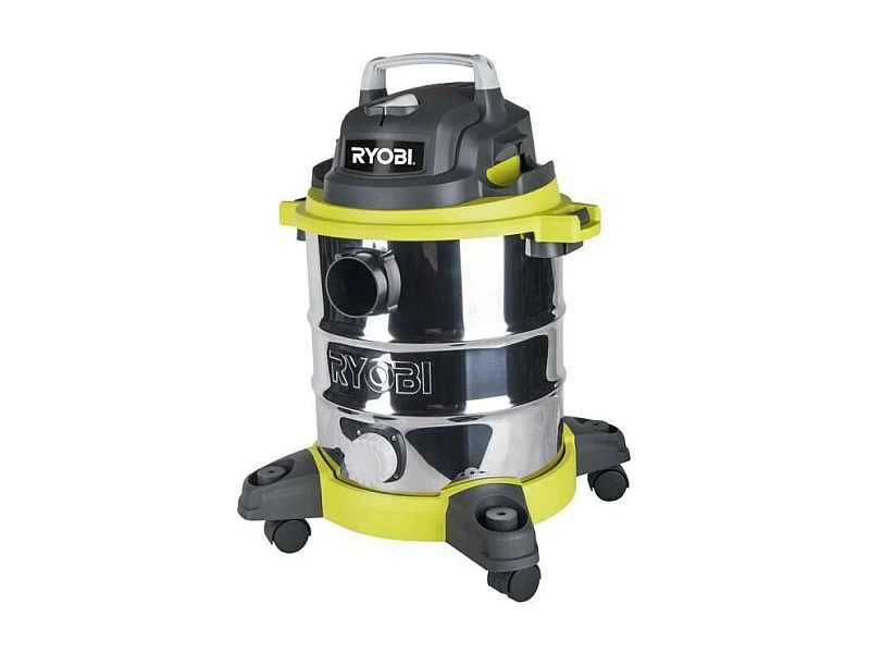 Aspirateur eau et poussiSre 20L filaire Ryobi RVC-1220I-G - 1250 W - cuve inox - 17Kpa - vidange de cuve