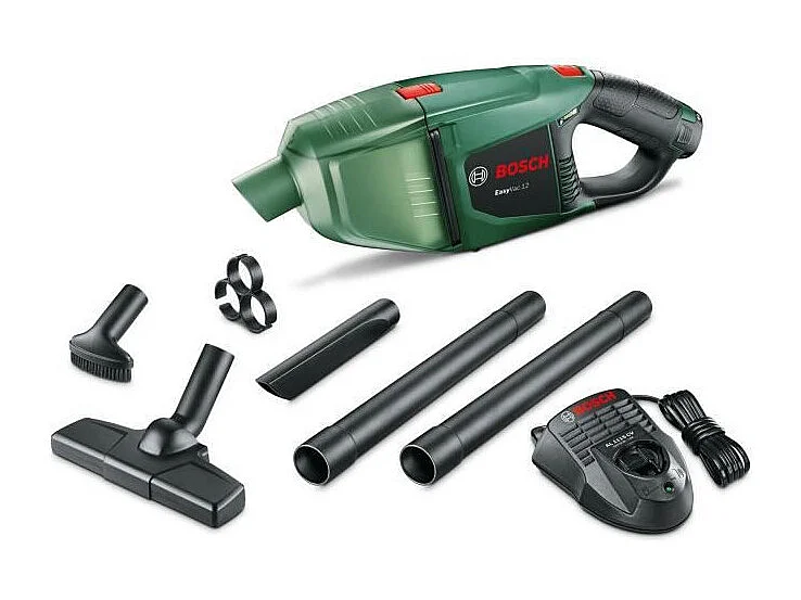 Aspirateur a main sans-fil Bosch - EasyVac 12 Livre avec 1 Batterie, Chargeur et Accessoires