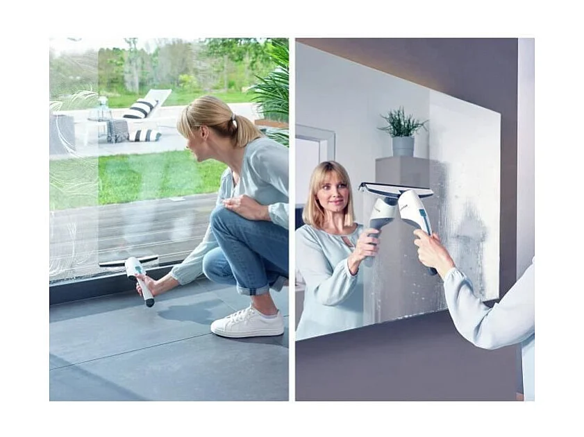 LEIFHEIT 51035 - Aspirateur a vitres et salle de bains Nemo - Reservoir 60ml - Autonomie 45min - IPX7 - Design ergonomique et fi