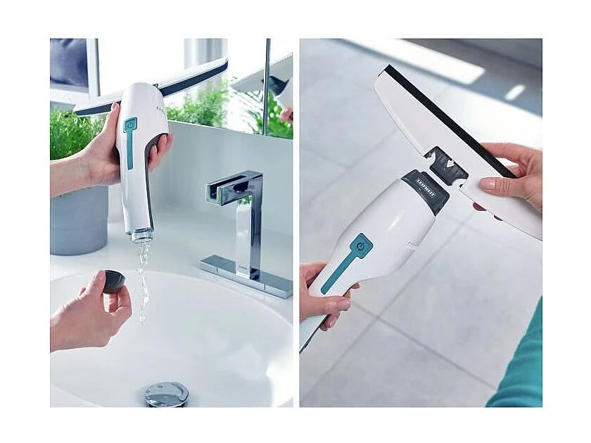 LEIFHEIT 51035 - Aspirateur a vitres et salle de bains Nemo - Reservoir 60ml - Autonomie 45min - IPX7 - Design ergonomique et fi