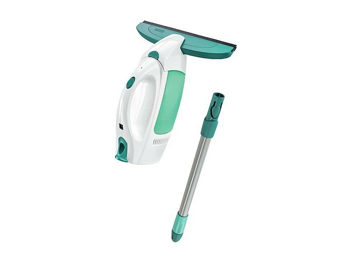Leifheit Dry & Clean Kit Aspirateur Lave-Vitre – Sans Traces, 360°, Autonomie 38 Min + Manche