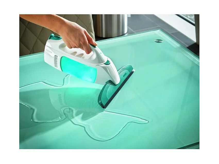 Leifheit 51003 Kit aspirateur a vitres Dry + Clean avec manche et mouilleur, lave vitre sans traces, nettoyeur vitres multi usag